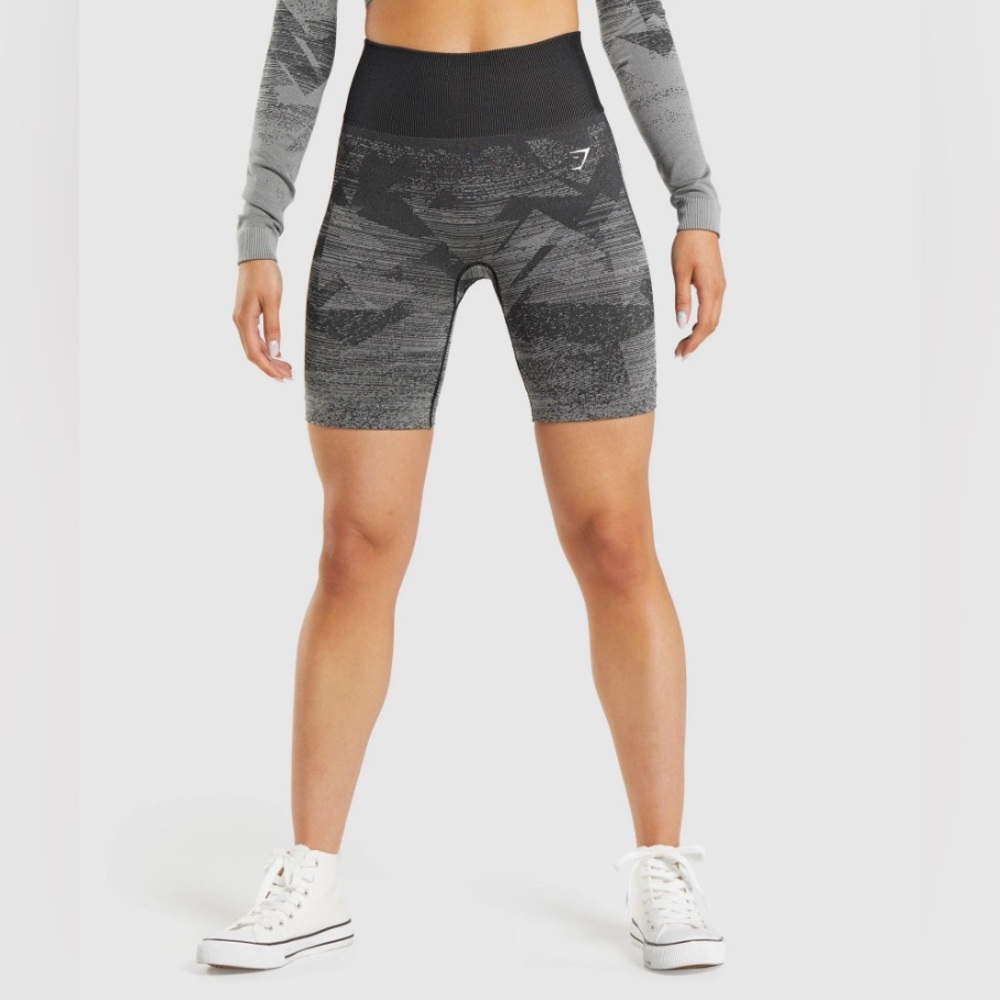 Gymshark Black and Gray Athletic Shorts